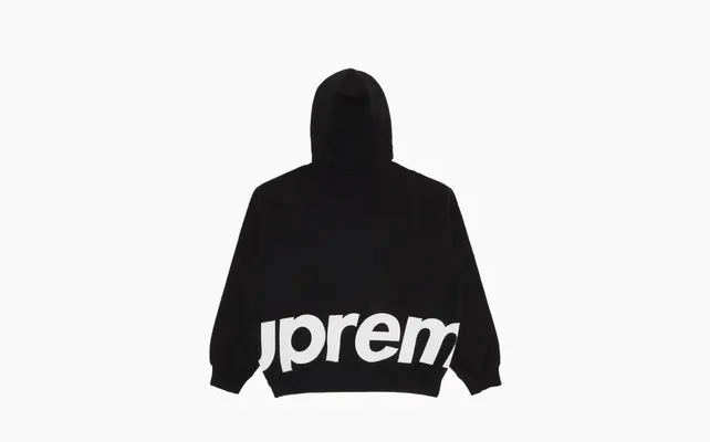 Одежда Supreme Big Logo Zip Up Hooded Sweatshirt «Black» chyernye