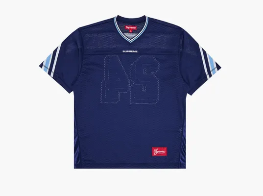 Одежда Supreme Jacquard Rib Football Jersey 'Navy' sinie