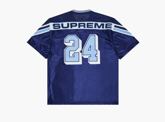 Одежда Supreme Jacquard Rib Football Jersey 'Navy' sinie