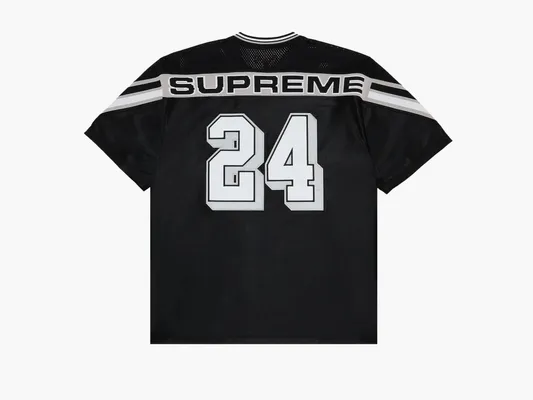 Одежда Supreme Jacquard Rib Football Jersey «Black» chyernye