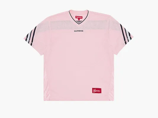 Одежда Supreme Jacquard Rib Football Jersey «Pink» rozovye