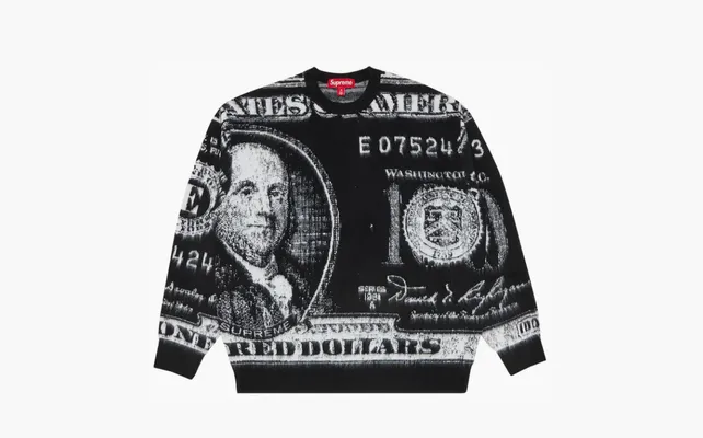 Одежда Supreme Money Sweater «Black» chyernye