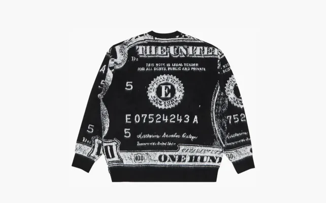 Одежда Supreme Money Sweater «Black» chyernye