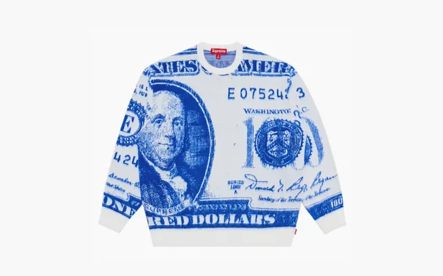 Одежда Supreme Money Sweater «White» belye