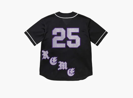 Одежда Supreme Old English Baseball Jersey «Black» chyernye