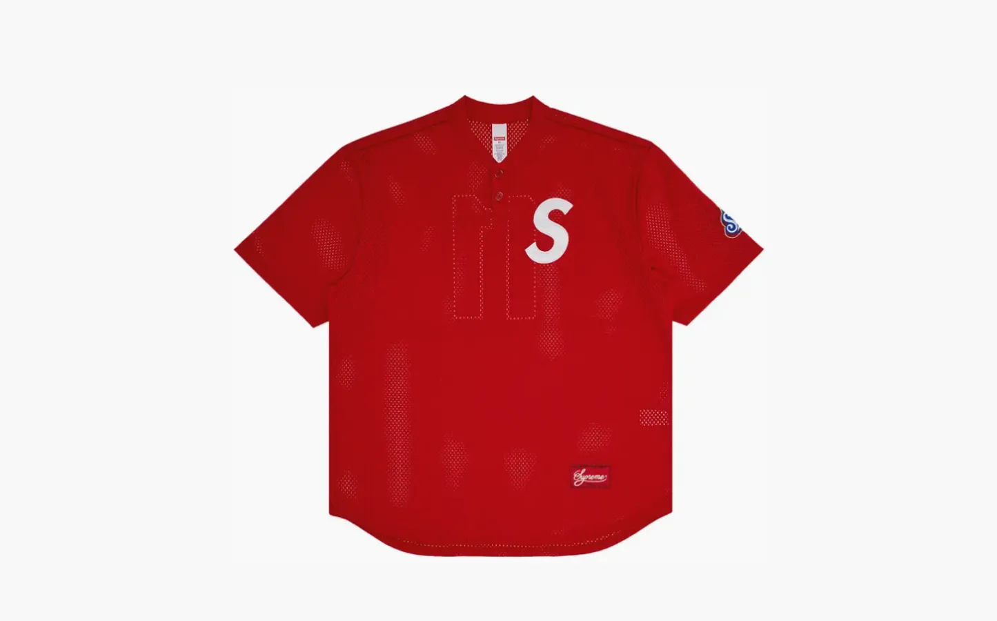 Supreme S Logo Baseball Henley «Red»