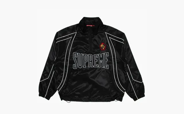Одежда Supreme Satin Piping Pullover «Black» chyernye