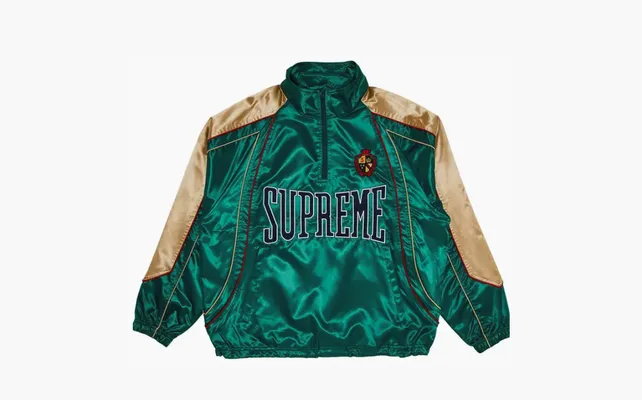 Одежда Supreme Satin Piping Pullover «Green» zelyenye