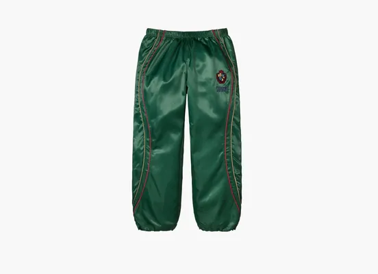 Одежда Supreme Satin Track Pant «Green» zelyenye