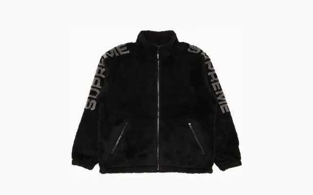 Supreme Supreme Shoulder Logo Fleece Jacket «Black» chyernye