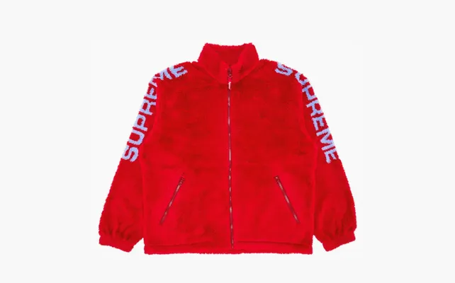 Supreme Supreme Shoulder Logo Fleece Jacket «Red» krasnye 