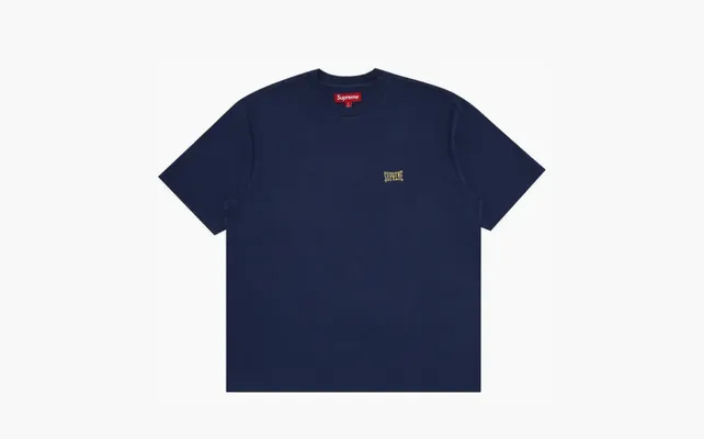 Одежда Supreme Warm Up Washed Short-Sleeve Top «Navy» sinie