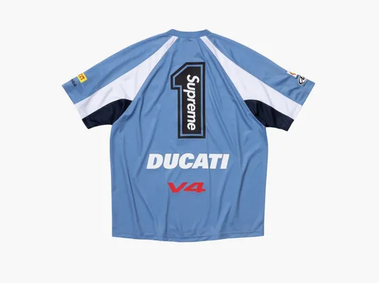 Одежда Supreme x Ducati Soccer Jersey «Blue» синий