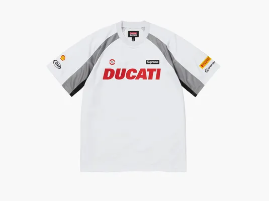 Одежда Supreme x Ducati Soccer Jersey «White» белый