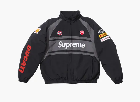 Одежда Supreme x Ducati Track Jacket «Black» черный