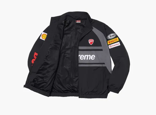 Одежда Supreme x Ducati Track Jacket «Black» черный