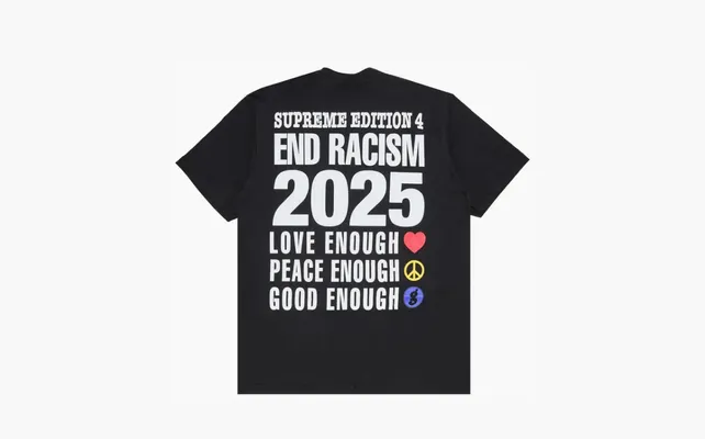 Одежда Supreme x Goodenough End Racism Tee «Black» chyernye