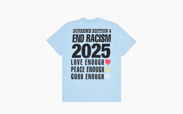 Одежда Supreme x Goodenough End Racism Tee «Powder Blue» golubye