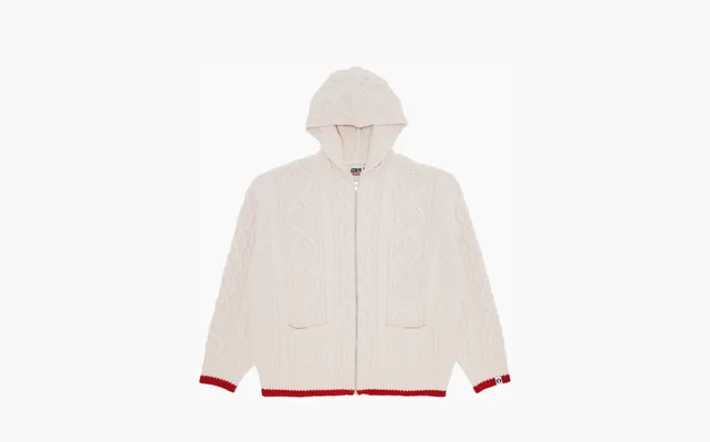 Одежда Supreme x Goodenough Zip Up Hooded Sweater «Stone» kremovye