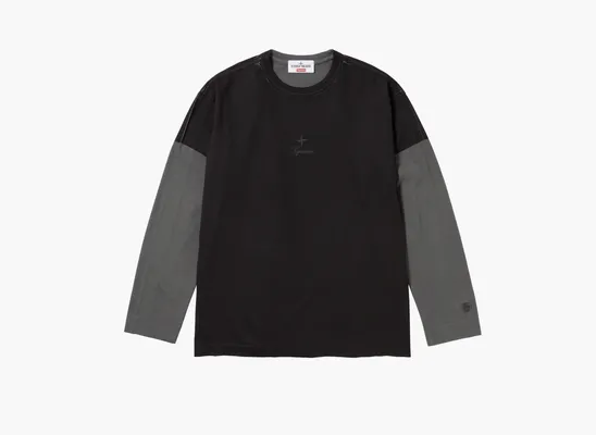 Одежда Supreme x Stone Island L/S Top «Black» chyernye