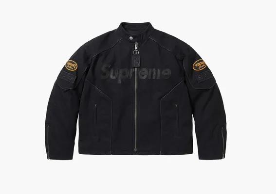 Одежда Supreme x Vanson Leathers x Cordura Cotton Jacket «Black» черный