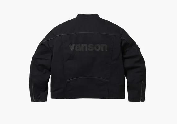 Одежда Supreme x Vanson Leathers x Cordura Cotton Jacket «Black» черный