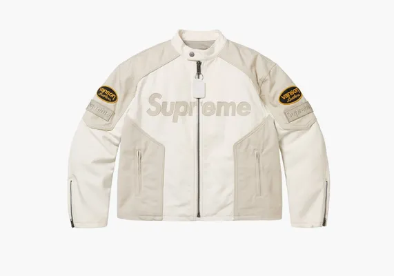 Одежда Supreme x Vanson Leathers x Cordura Cotton Jacket «White» белый