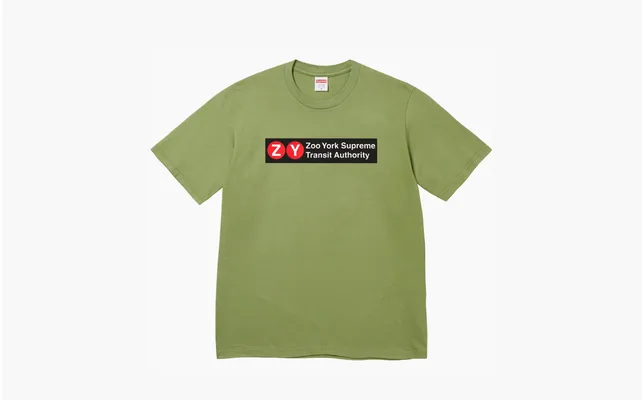 Одежда Supreme Zoo York Transit Tee «Olive» zelyenye