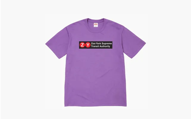 Одежда Supreme Zoo York Transit Tee «Purple» fioletovye