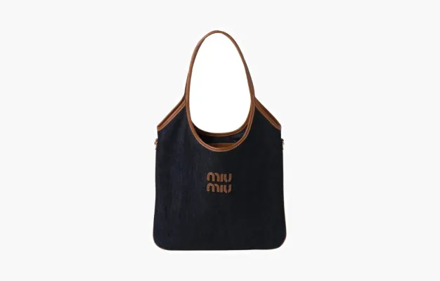 Сумки Miu Miu Ivy Denim Bag «Blue-Brandy» черный