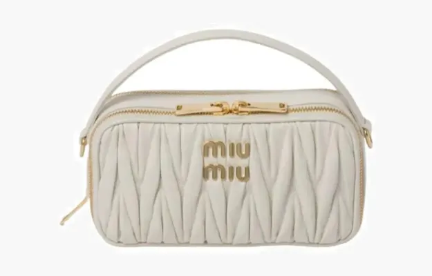 Сумки Miu Miu Matelassé Nappa Leather Shoulder Bag «White» белый