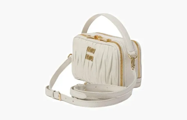 Сумки Miu Miu Matelassé Nappa Leather Shoulder Bag «White» белый