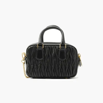 Сумки Miu Miu Matelasse nappa with top handle «Black» черный