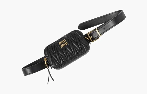 Сумки Miu Miu Women Belt with Matelassé Pouch «Black» черный