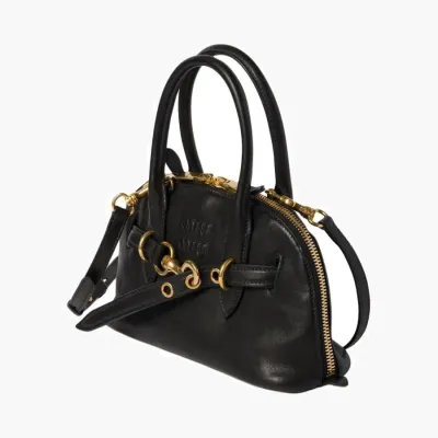 Сумки Miu Miu Aventure nappa leather top-handle bag «Black» черный