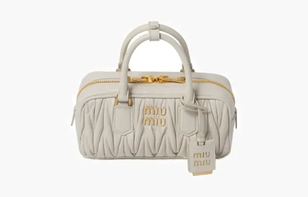 Сумки Miu Miu Arcadie Matelassé Nappa Leather Bag «White» белый