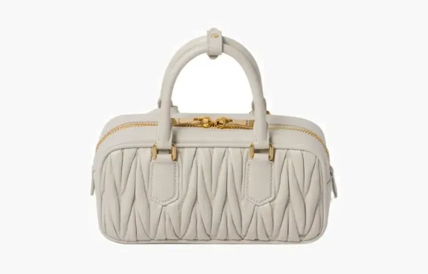 Сумки Miu Miu Arcadie Matelassé Nappa Leather Bag «White» белый