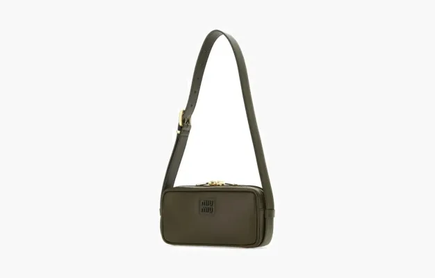 Сумки Miu Miu Nappa Shoulder Bag 'Military' зеленый