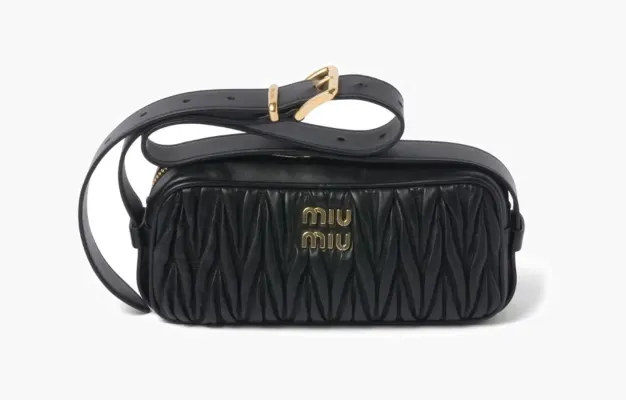 Сумки Miu Miu Materasse Nappa Leather Cross Bag «Black» черный