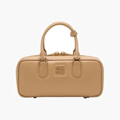 Сумки Miu Miu Arcadie leather shoulder bag «Cream» кремовый