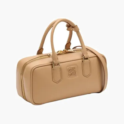 Сумки Miu Miu Arcadie leather shoulder bag «Cream» кремовый