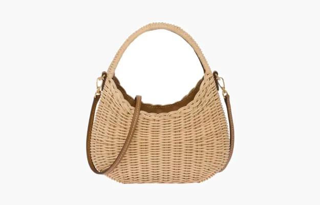 Сумки Miu Miu Wander Wicker Hobo Bag «Tan-Caramel» бежевый