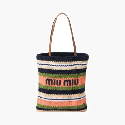 Сумки Miu Miu Crochet tote bag разноцветный