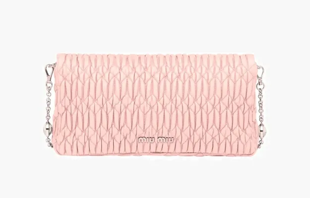 Сумки Miu Miu Twisted Lock Shoulder Bag «Opale» розовый