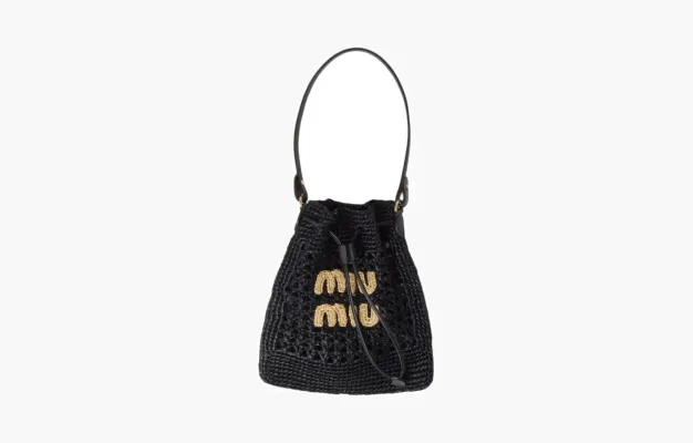 Сумки Miu Miu Knitted Shoulder Bag «Black» черный