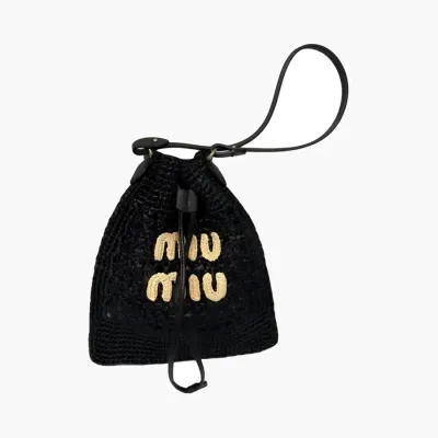 Сумки Miu Miu Knitted Shoulder Bag «Black» черный