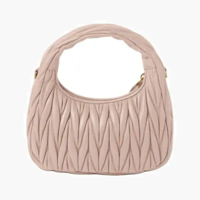 Сумки Miu Miu Matelassé Nappa Leather Hobo Bag «Cipria» розовый