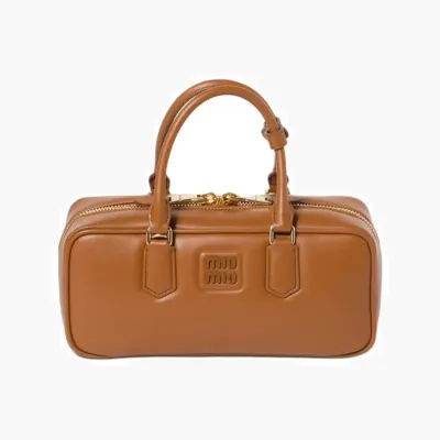 Сумки Miu Miu leather tote «Brown» коричневый