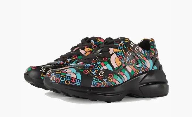 Кроссовки Gucci Rhyton «Black The North Face» разноцветный
